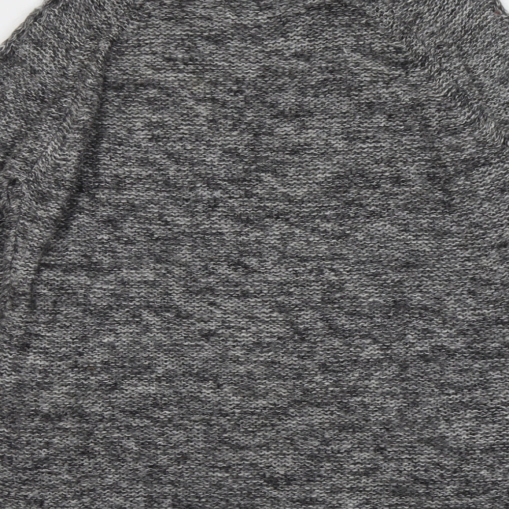 Papaya Womens Grey Round Neck Acrylic Pullover Jumper Size 10