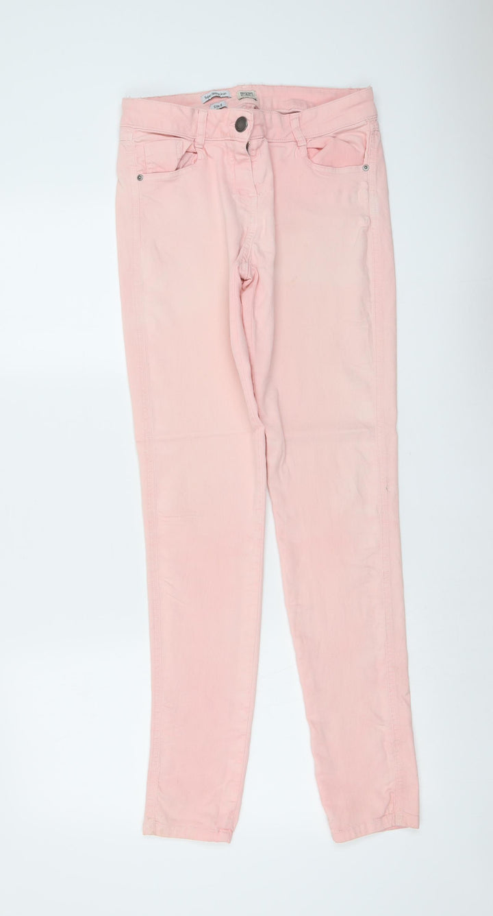 F&F Womens Pink Cotton Skinny Jeans Size 8 L31 in Regular Button