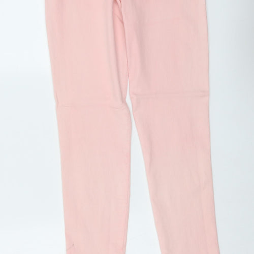 F&F Womens Pink Cotton Skinny Jeans Size 8 L31 in Regular Button