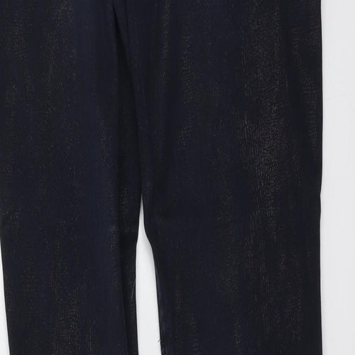 Fragle Womens Blue Animal Print Cotton Skinny Jeans Size 28 in L31 in Regular Button - Snake Print