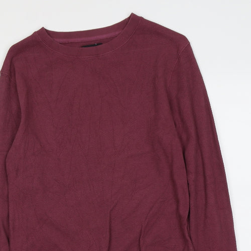 Boohoo Mens Purple Cotton Pullover Sweatshirt Size M