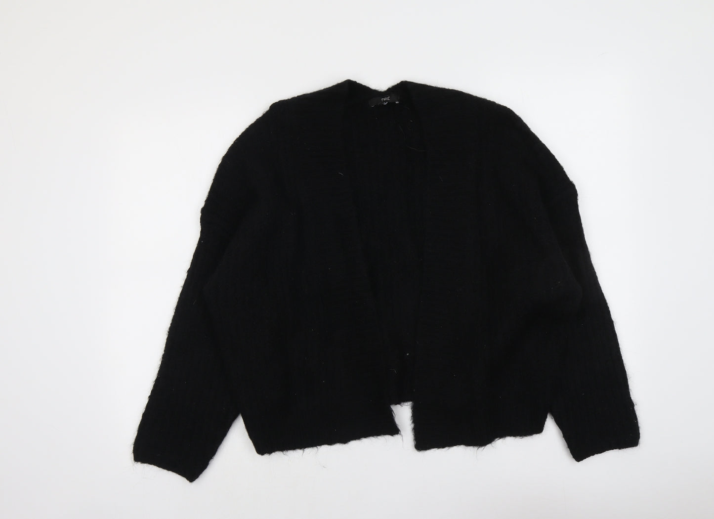 NEXT Womens Black V-Neck Acrylic Cardigan Jumper Size M