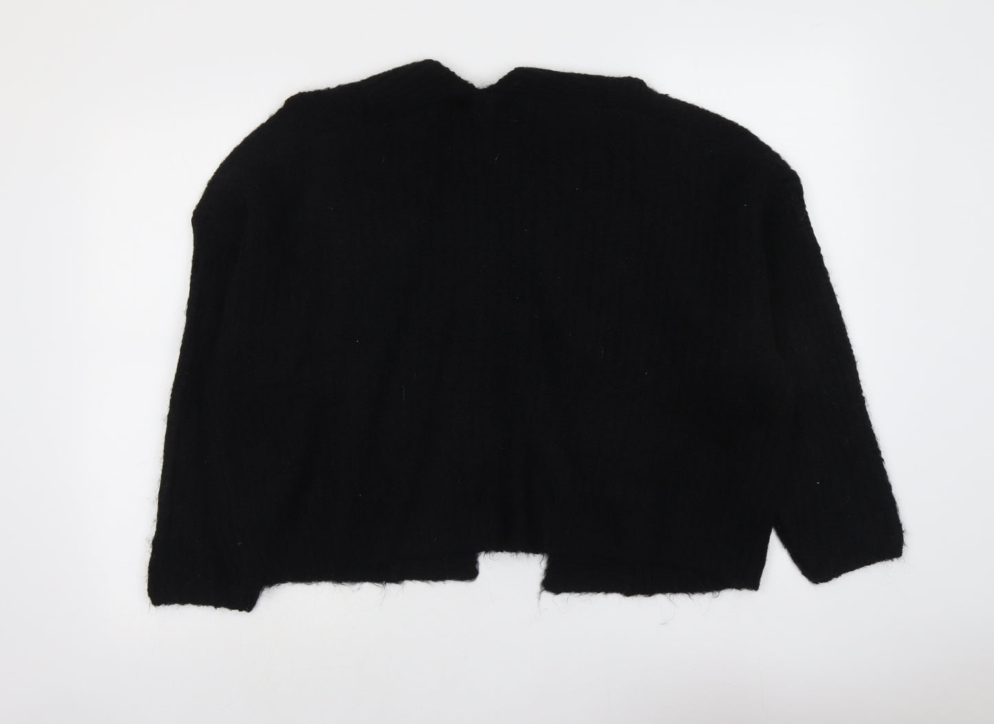 NEXT Womens Black V-Neck Acrylic Cardigan Jumper Size M
