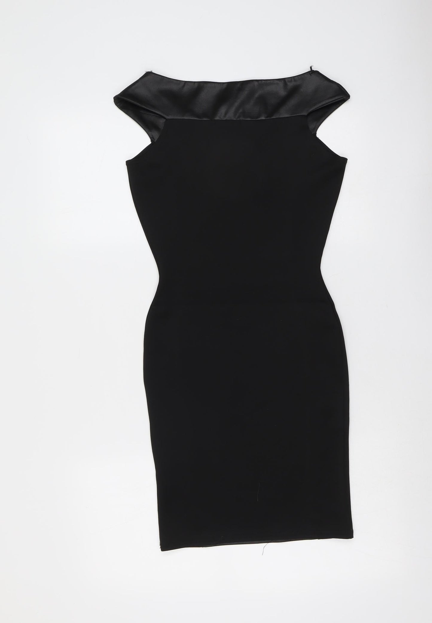 Style Plus Womens Black Polyester Shift Size 8 V-Neck Pullover