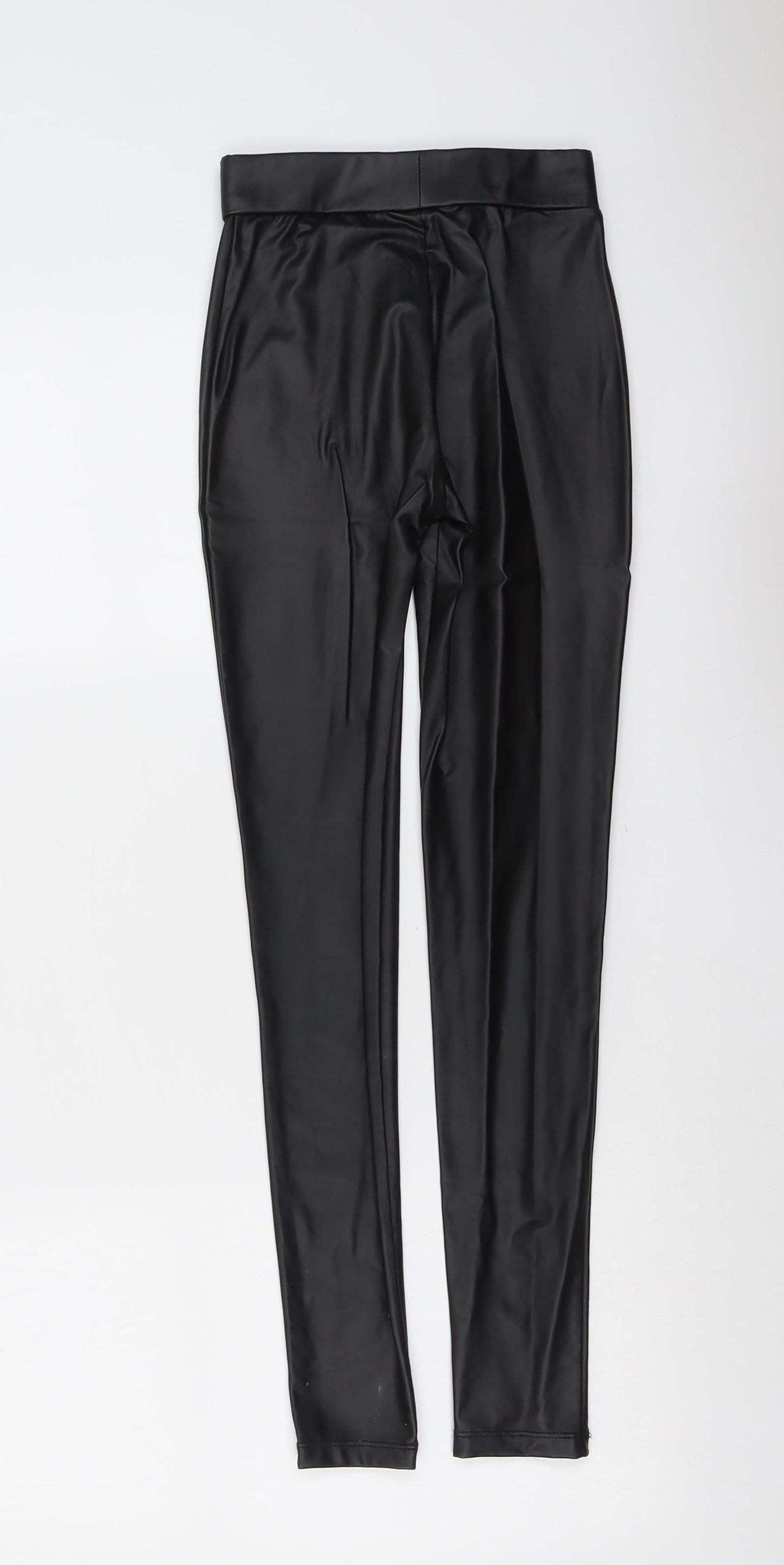 Pull&Bear Womens Black Polyester Chino Leggings Size XS L26 in