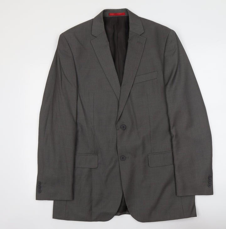 Burton Mens Grey Polyester Jacket Suit Jacket Size M Regular