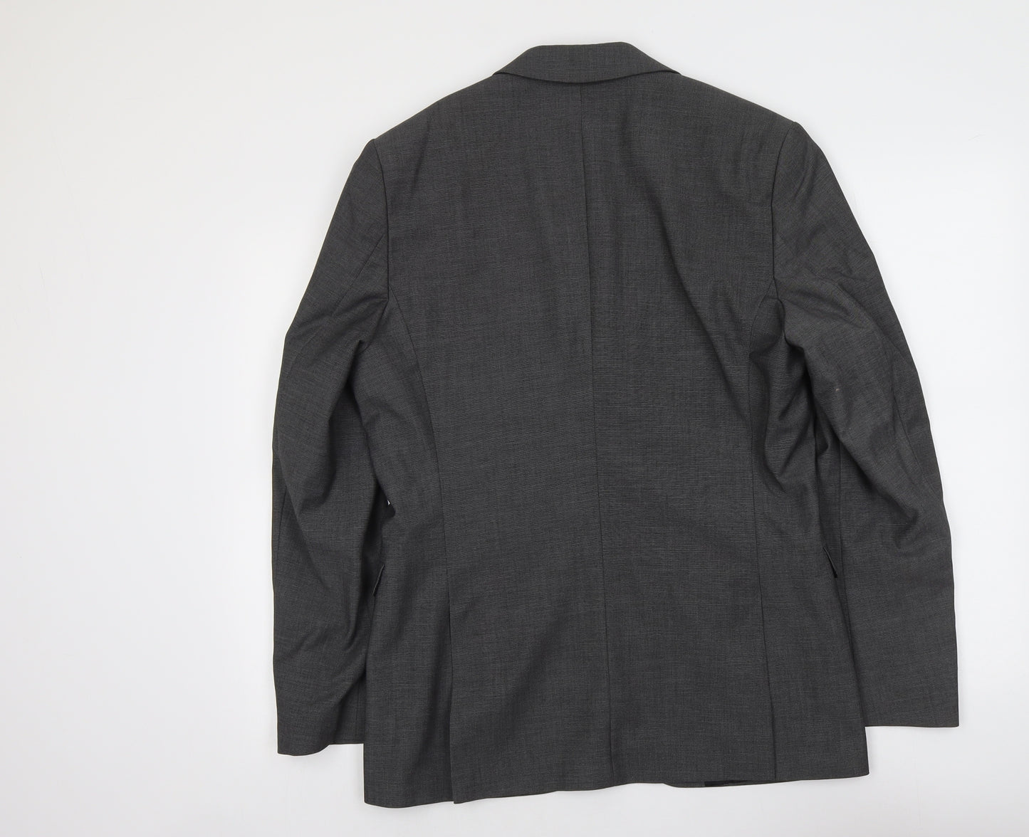 H&M Mens Grey Polyester Jacket Suit Jacket Size M Regular