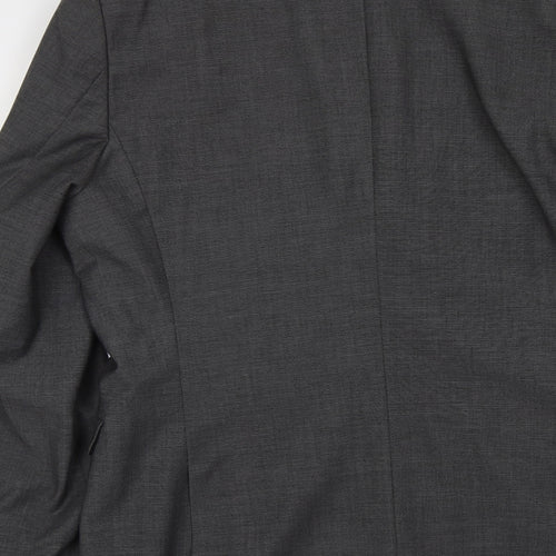 H&M Mens Grey Polyester Jacket Suit Jacket Size M Regular