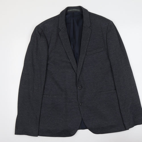 Burton Mens Blue Viscose Jacket Suit Jacket Size M Regular