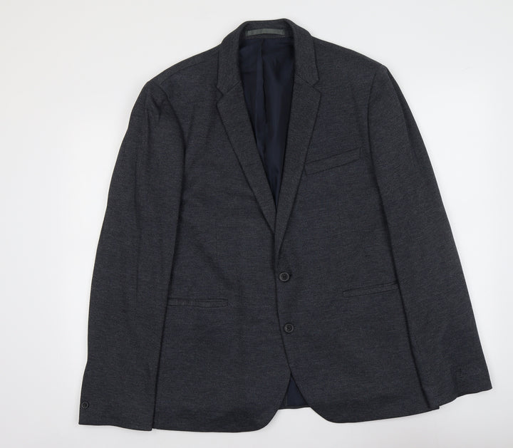Burton Mens Blue Viscose Jacket Suit Jacket Size M Regular
