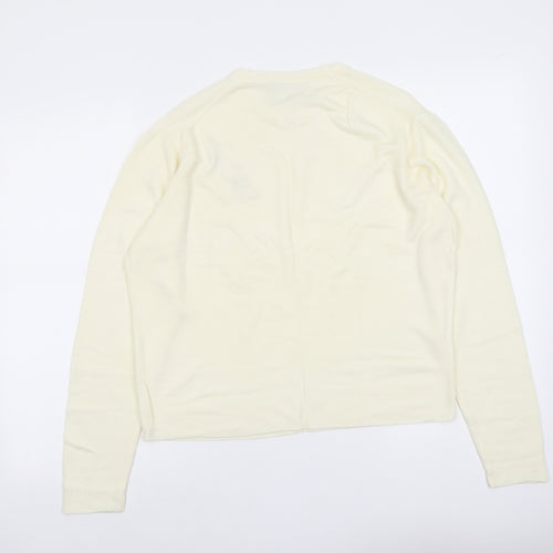 BHS Womens Ivory Round Neck Acrylic Pullover Jumper Size 18