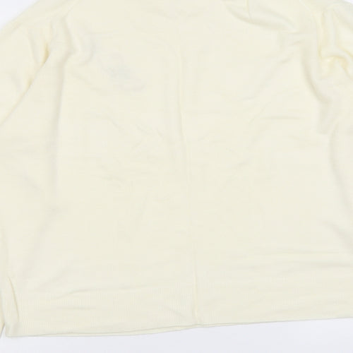 BHS Womens Ivory Round Neck Acrylic Pullover Jumper Size 18