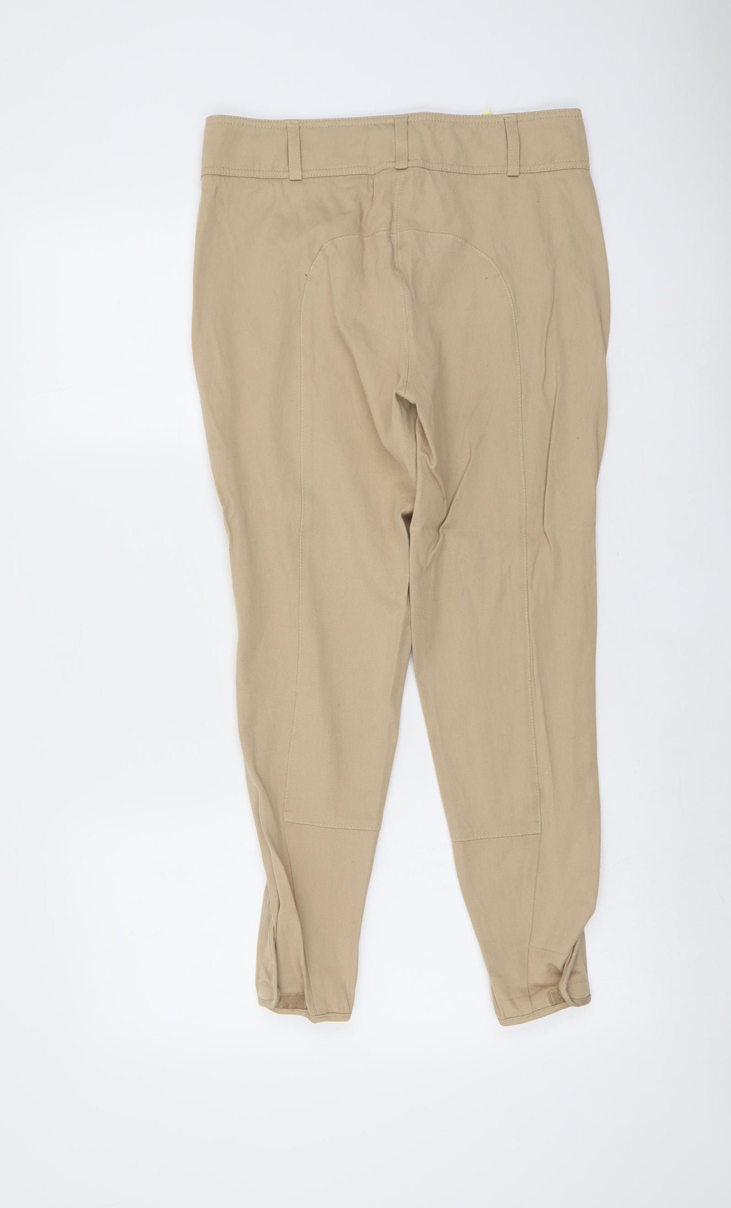 Barbour Womens Beige Cotton Capri Trousers Size 12 L26 in Regular Button
