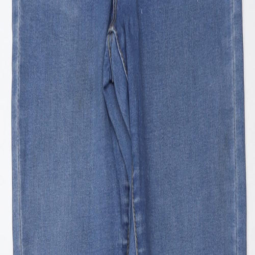 Denim & Co. Womens Blue Cotton Jegging Jeans Size 8 L31 in Regular Button