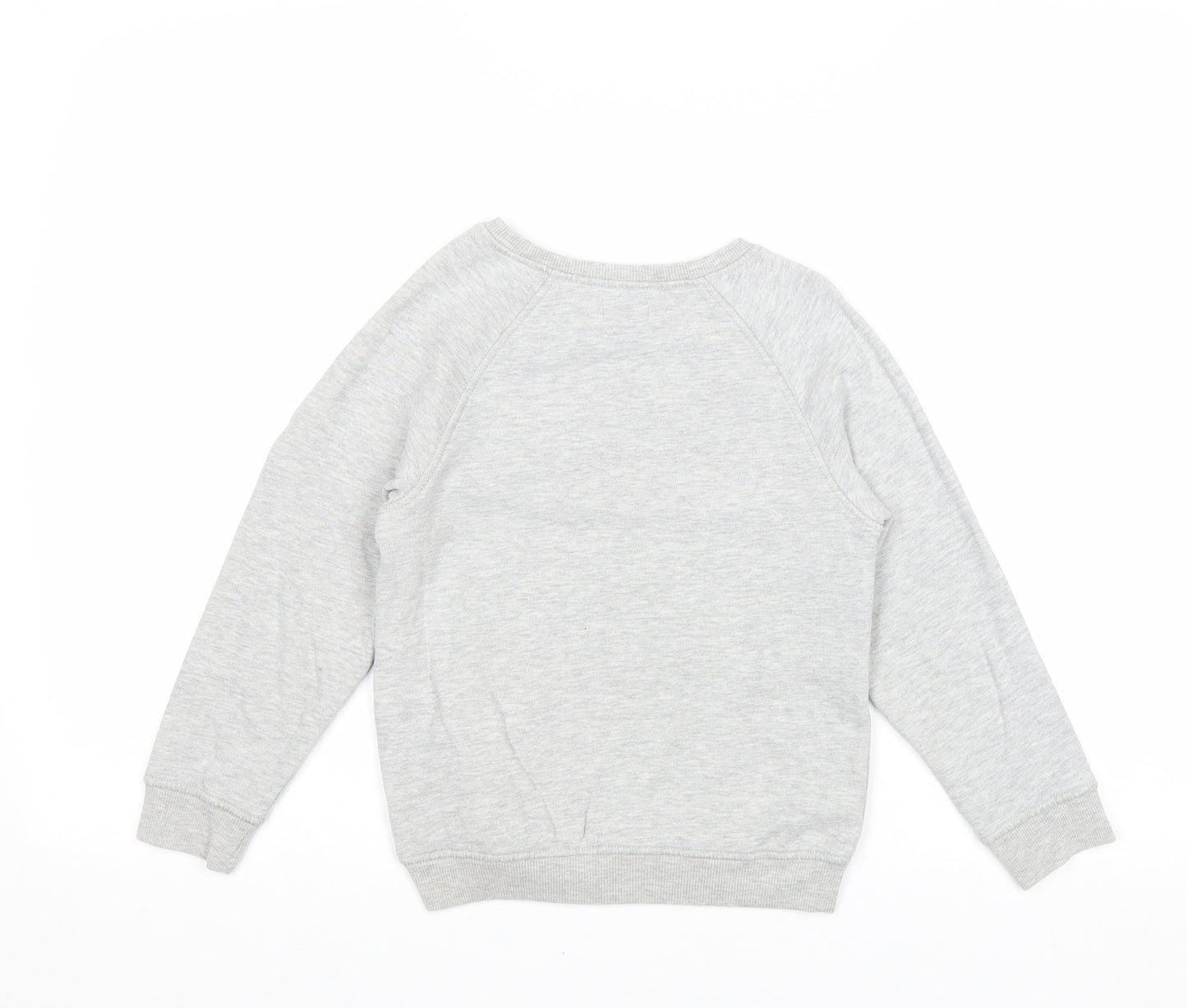 NEXT Girls Grey Cotton Pullover Sweatshirt Size 7 Years Pullover