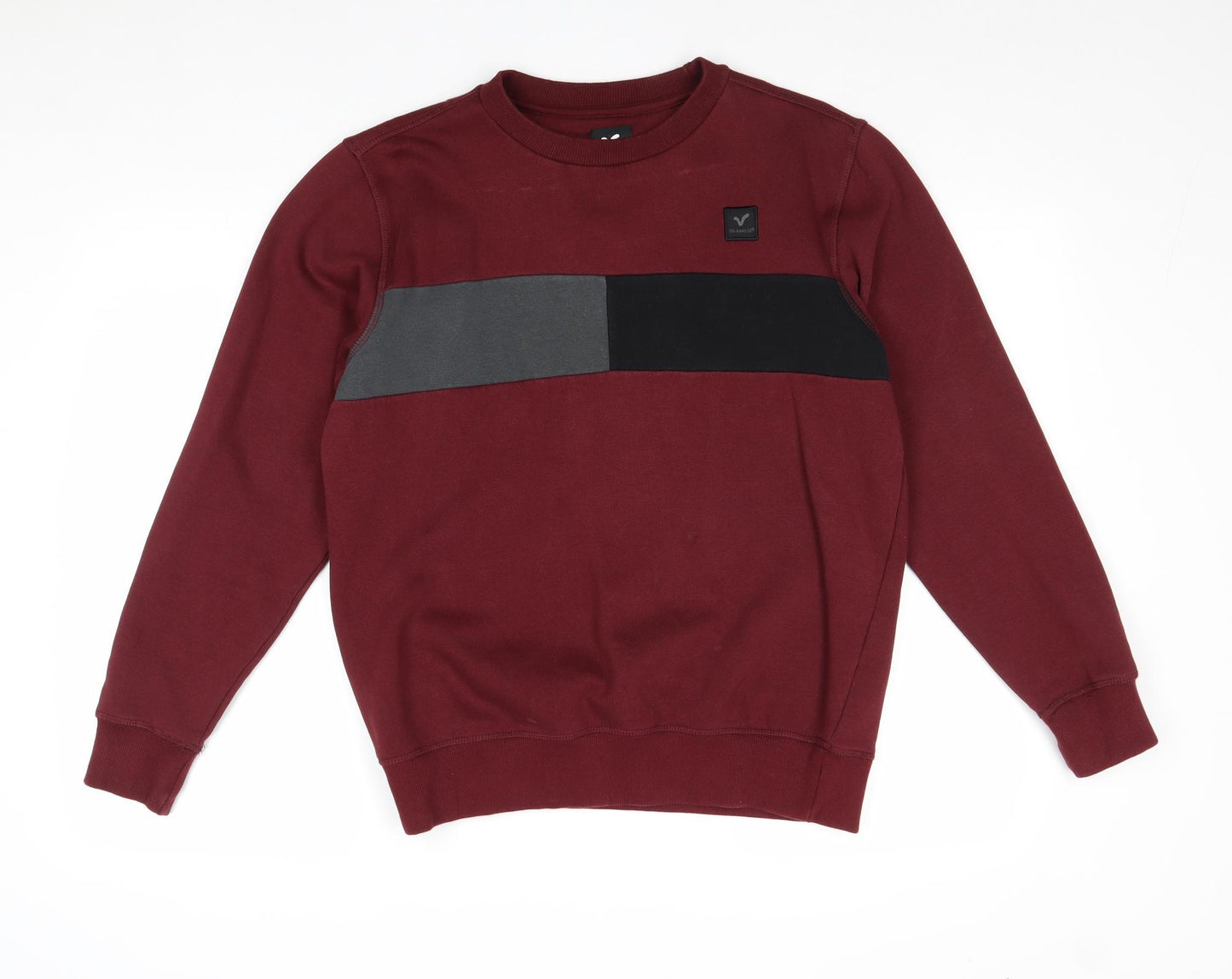 Voi Jeans Mens Red Cotton Pullover Sweatshirt Size S