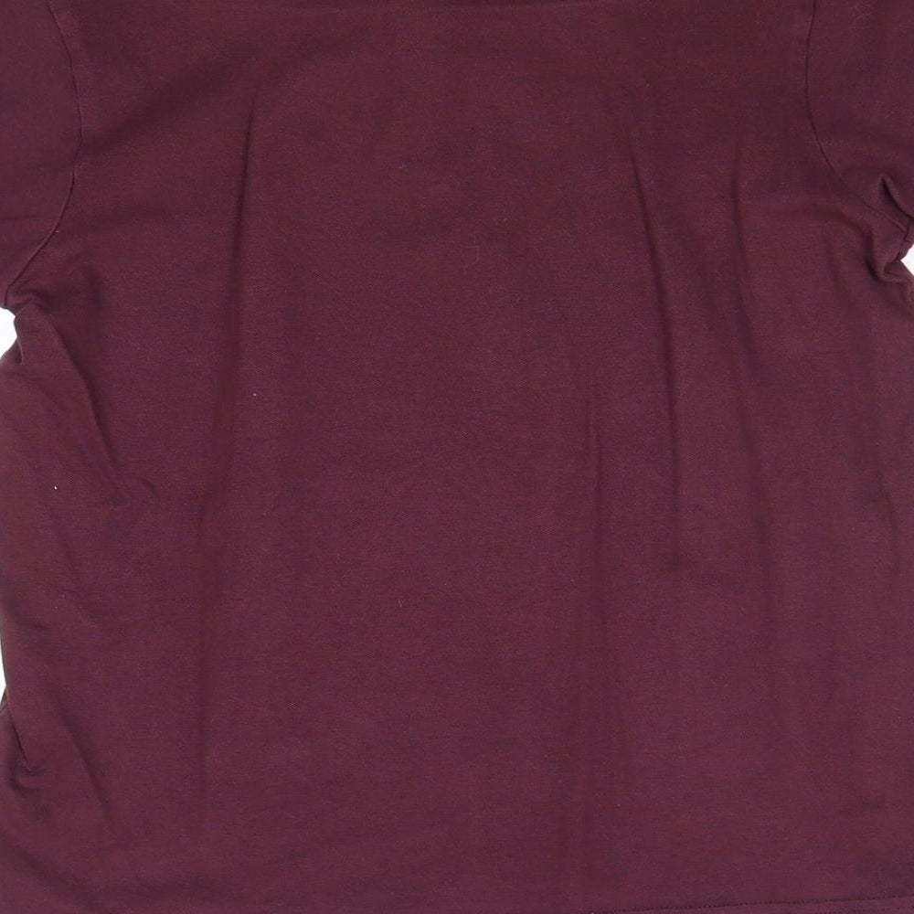 Matalan Boys Purple Cotton Pullover Polo Size 10 Years Collared Button