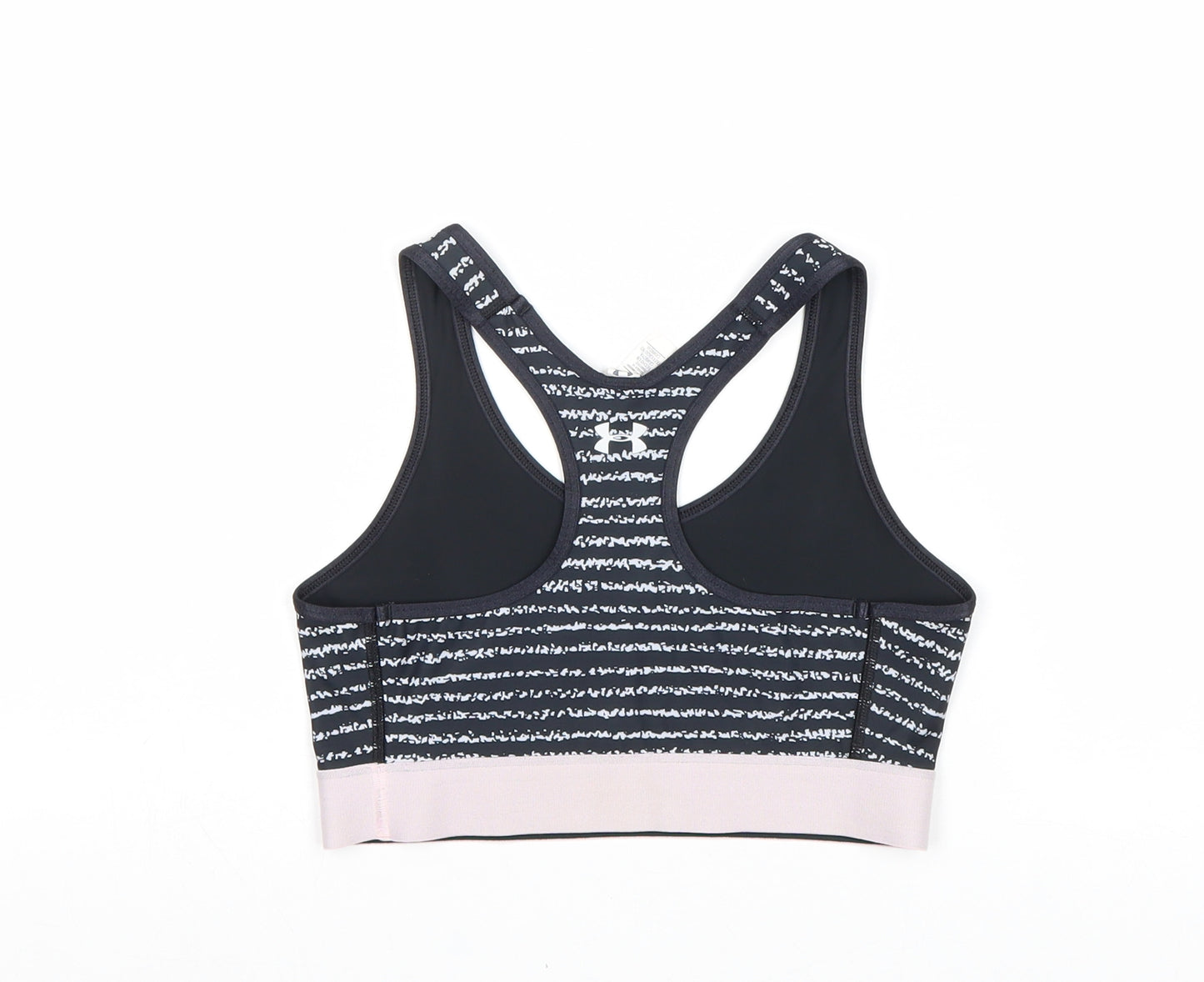 Under armour Womens Blue Striped Polyester Cropped Tank Size S Round Neck Pullover