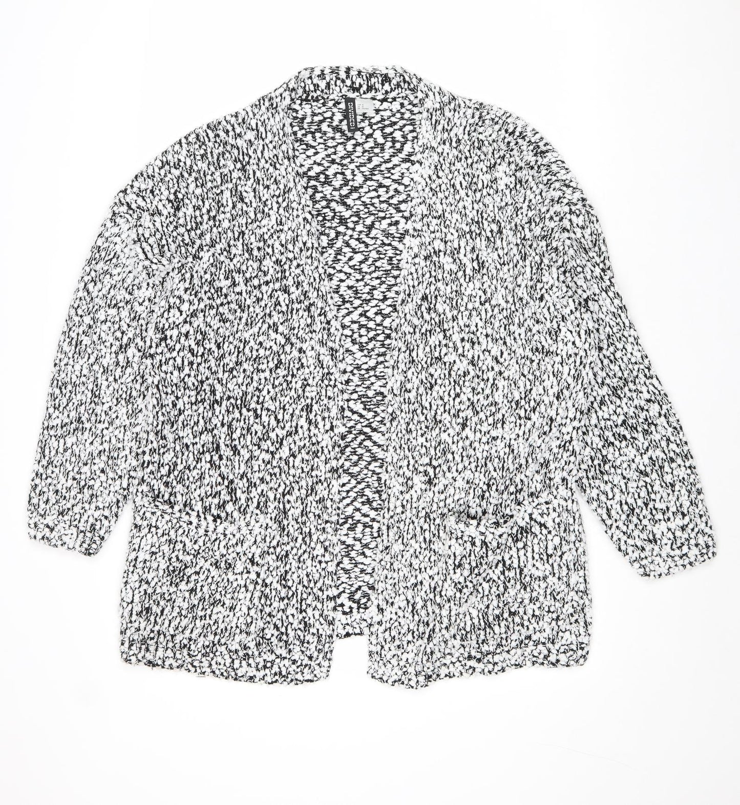 Divided by H&M Womens Grey V-Neck Polyester Cardigan Jumper Size M
