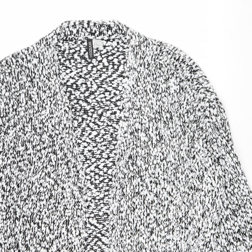 Divided by H&M Womens Grey V-Neck Polyester Cardigan Jumper Size M