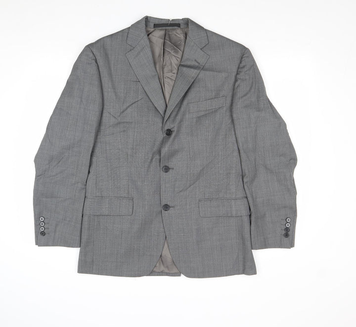 Marks and Spencer Mens Grey Wool Jacket Suit Jacket Size 38 Regular