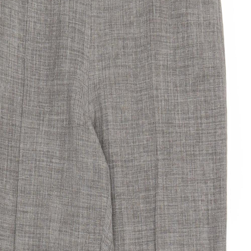 EWM Womens Grey Polyester Trousers Size 12 Regular