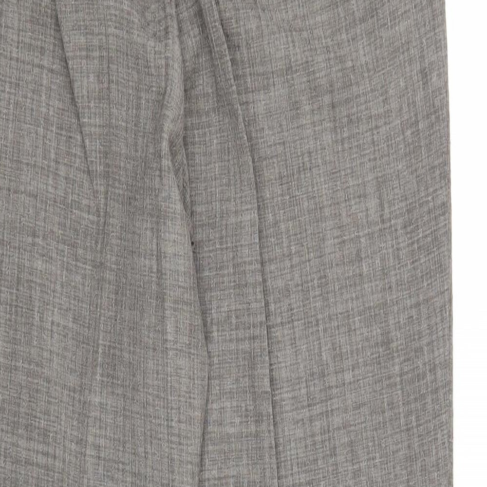 EWM Womens Grey Polyester Trousers Size 12 Regular