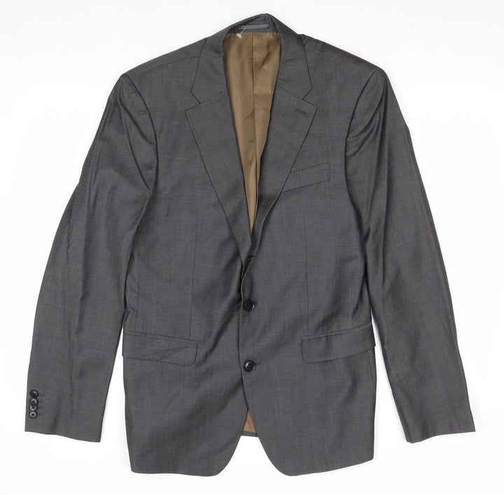 Woolmark Mens Grey Polyester Jacket Suit Jacket Size 40 Regular