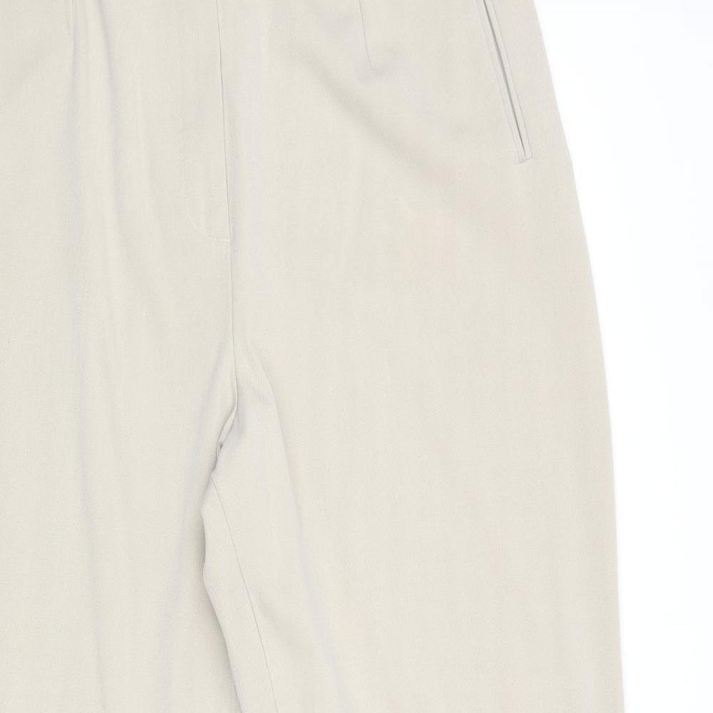 Essentials Womens Beige Polyester Trousers Size 18 Regular Zip
