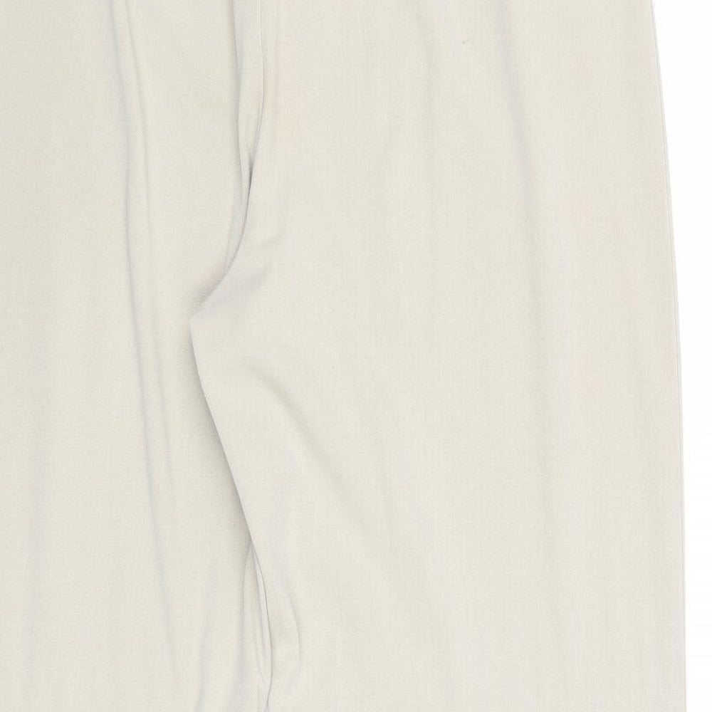 Essentials Womens Beige Polyester Trousers Size 18 Regular Zip