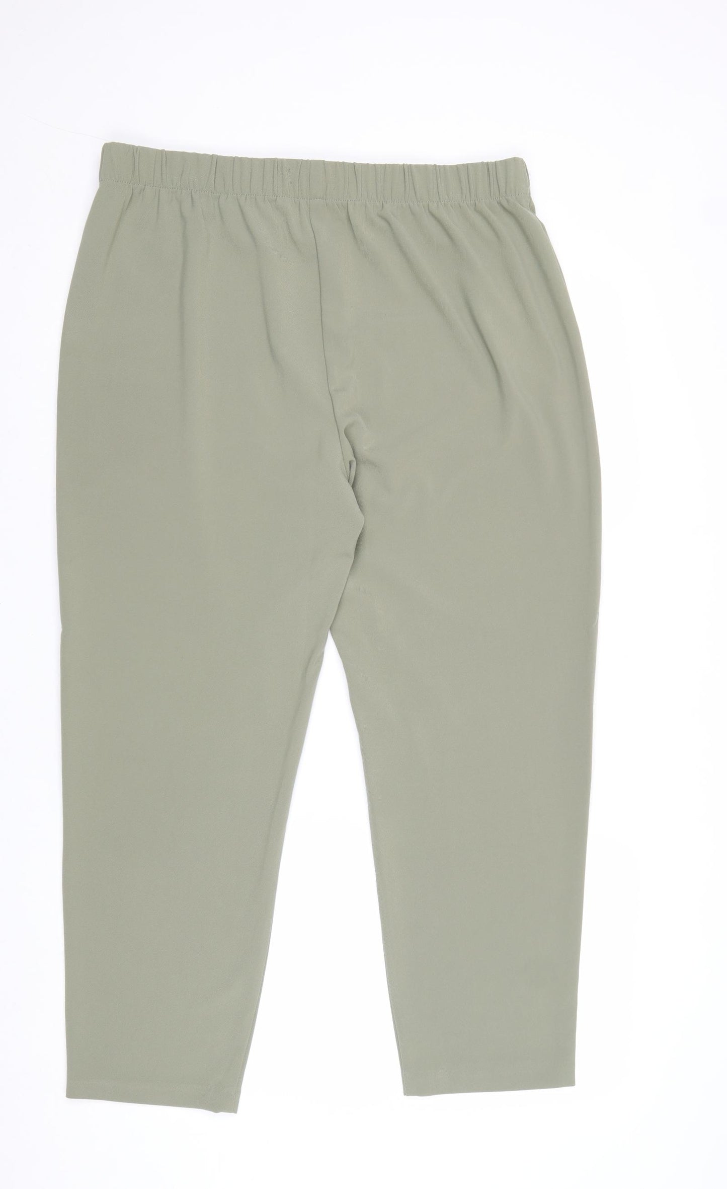 Primark Womens Green Polyester Trousers Size 16 Regular