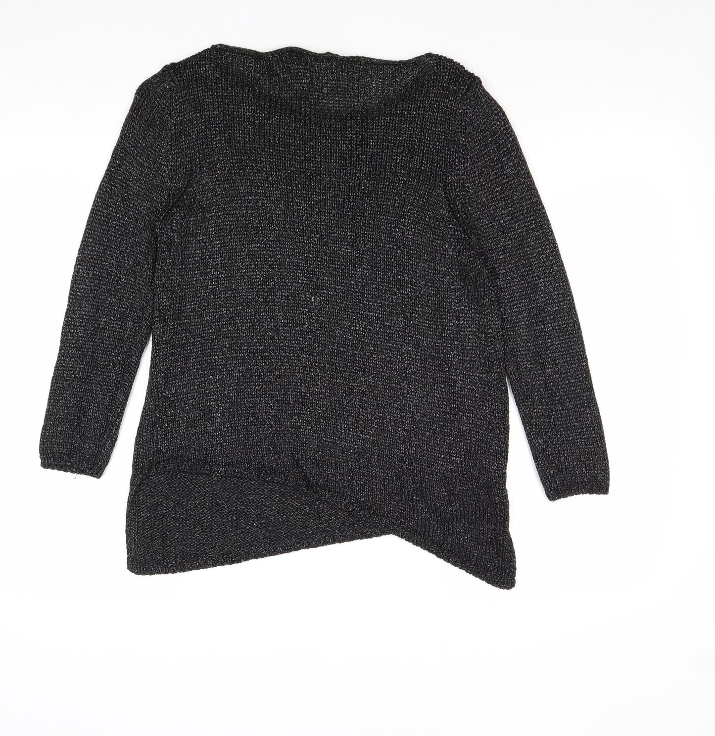 Per Una Womens Black Boat Neck Acrylic Pullover Jumper Size M