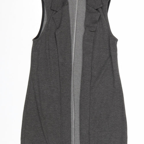 New Look Womens Grey Gilet Jacket Size 8
