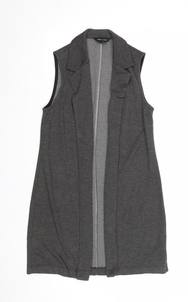 New Look Womens Grey Gilet Jacket Size 8