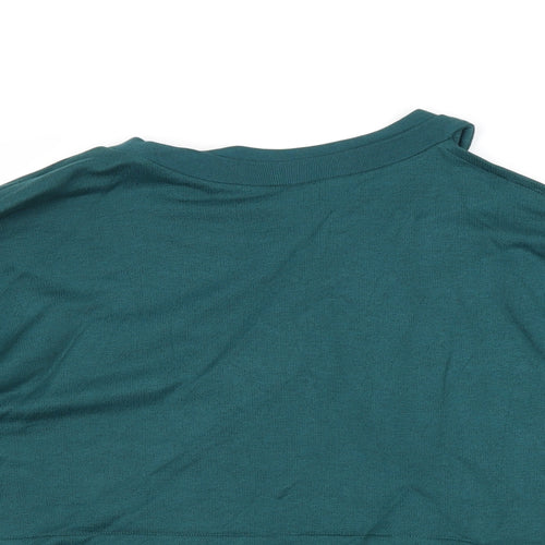 Topshop Womens Green Polyester Pullover Sweatshirt Size 10 Pullover - Cut Out