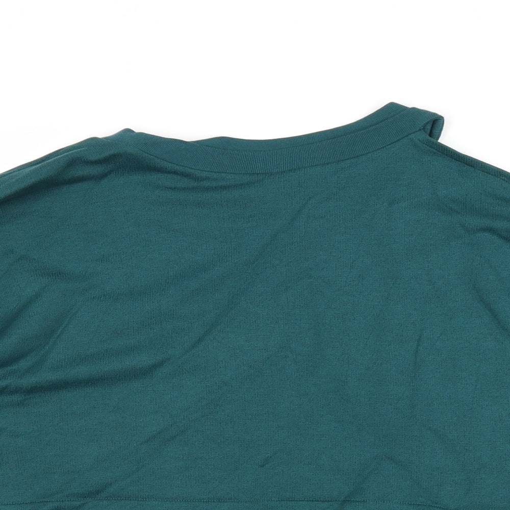 Topshop Womens Green Polyester Pullover Sweatshirt Size 10 Pullover - Cut Out