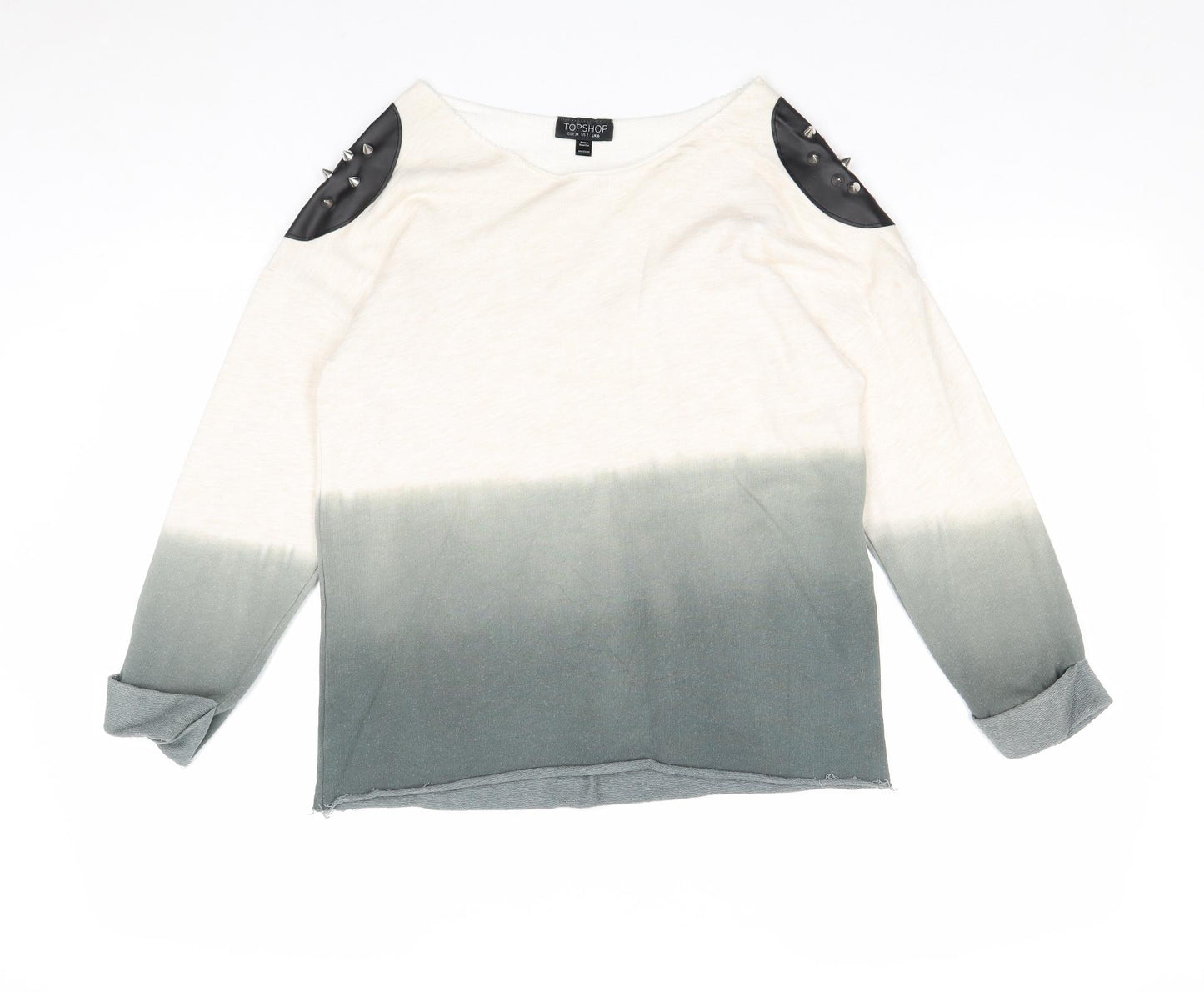 Topshop Womens Multicoloured Cotton Pullover Sweatshirt Size 6 Pullover