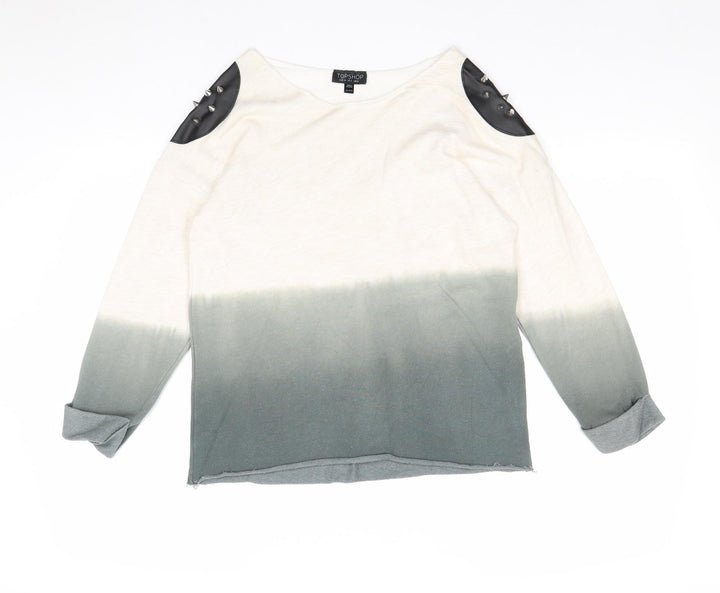 Topshop Womens Multicoloured Cotton Pullover Sweatshirt Size 6 Pullover