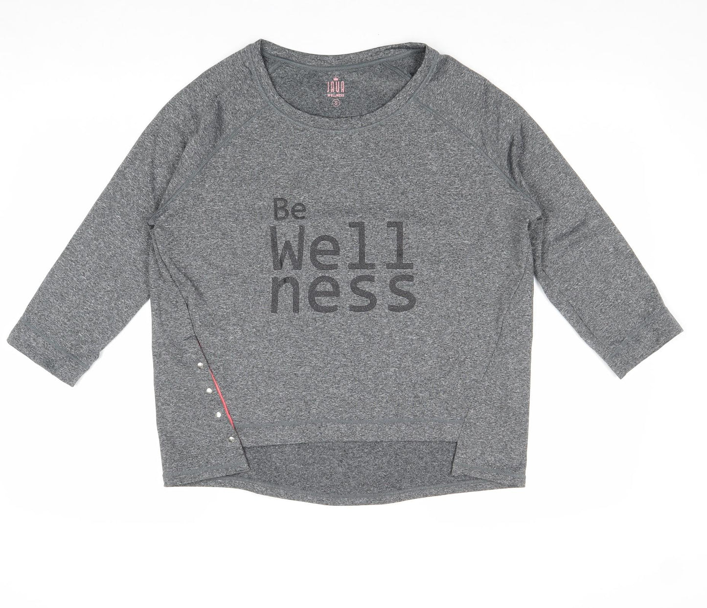 Java Wellness Womens Grey Polyester Pullover Casual Size S Round Neck Pullover - Be Wellness