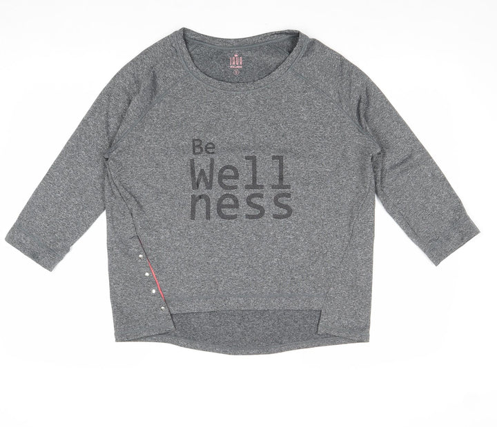 Java Wellness Womens Grey Polyester Pullover Casual Size S Round Neck Pullover - Be Wellness