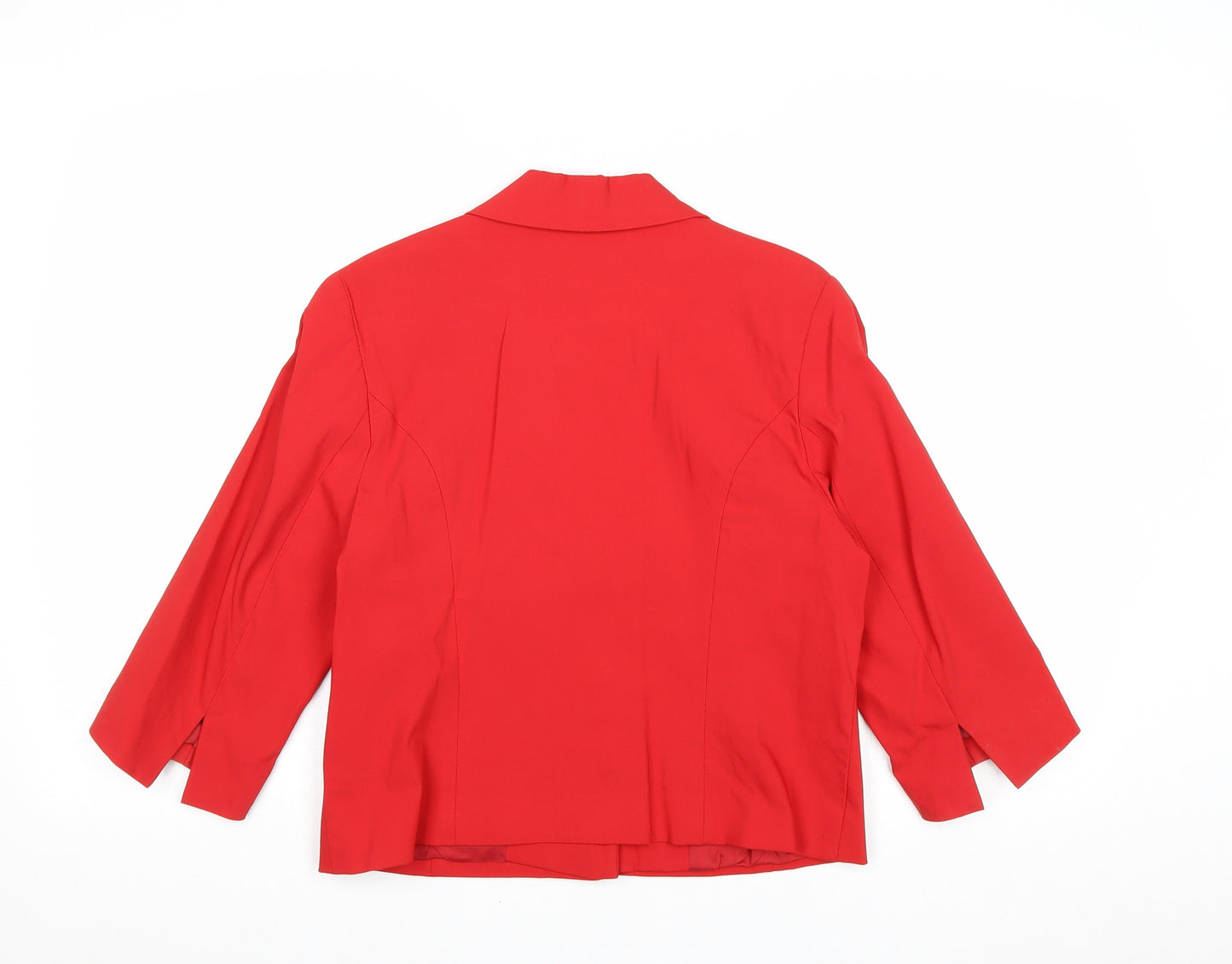 Vestry Womens Red Jacket Blazer Size 14 Button