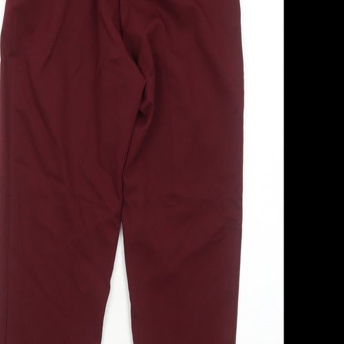 New Look Womens Red Polyester Trousers Size 8 Regular Zip