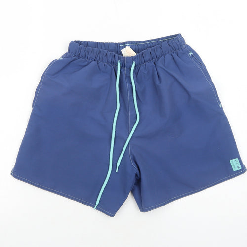 DECATHLON Mens Blue Polyester Bermuda Shorts Size XS Regular Drawstring