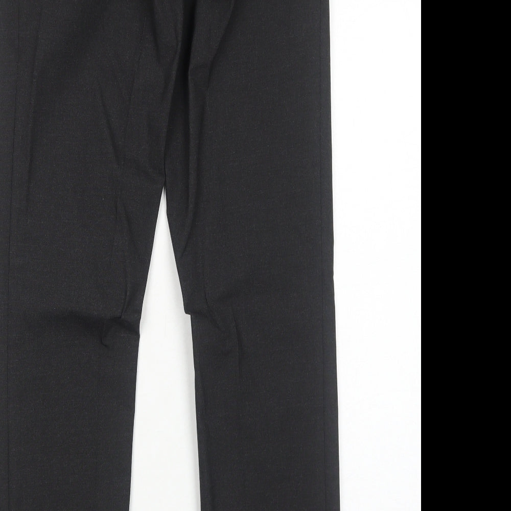 Marks and Spencer Boys Grey Viscose Cargo Trousers Size 15-16 Years Regular Zip