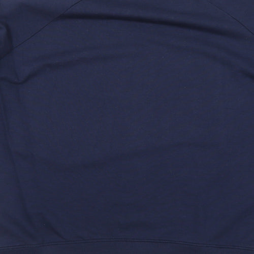 Smiley Womens Blue Cotton Pullover Sweatshirt Size M Pullover
