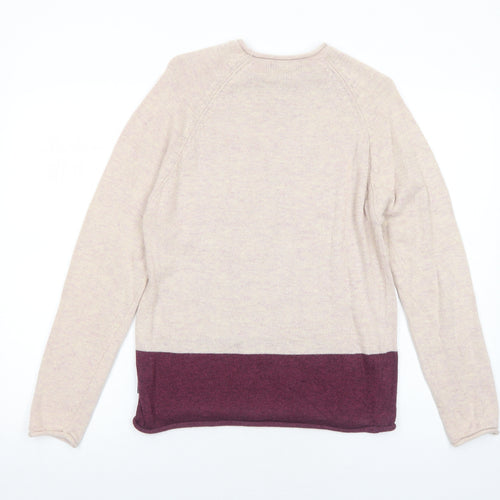 Shore Leave Womens Pink Round Neck Polyester Pullover Jumper Size S