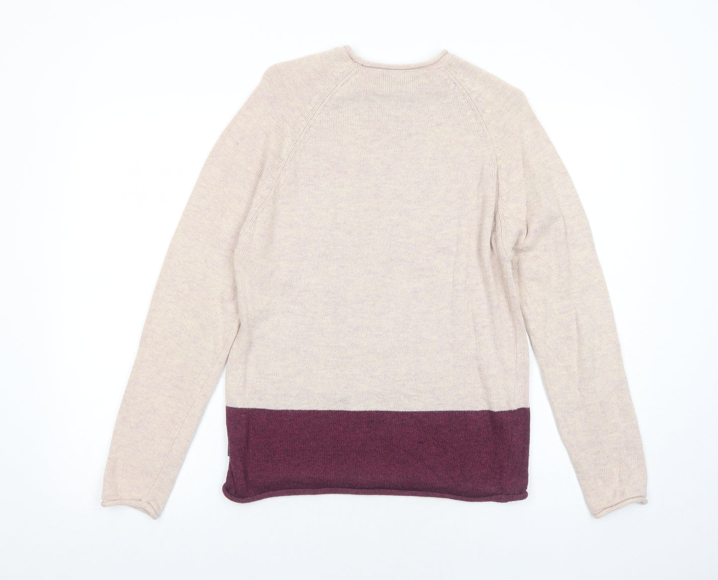 Shore Leave Womens Pink Round Neck Polyester Pullover Jumper Size S