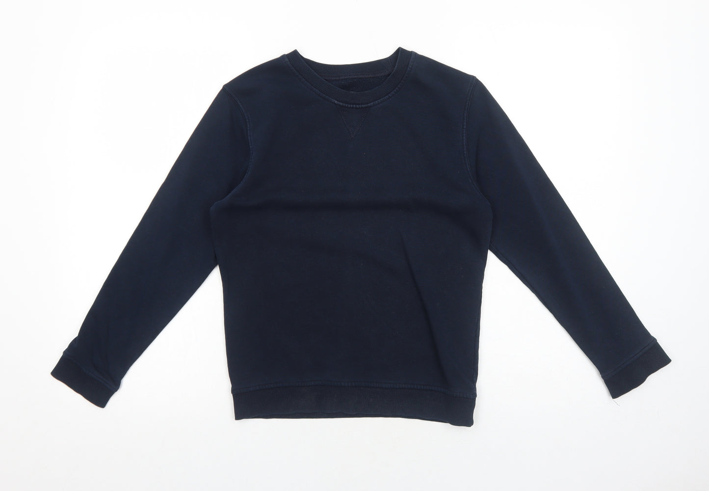 Marks and Spencer Boys Blue Cotton Pullover Sweatshirt Size 9-10 Years Pullover