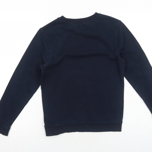 Marks and Spencer Boys Blue Cotton Pullover Sweatshirt Size 9-10 Years Pullover