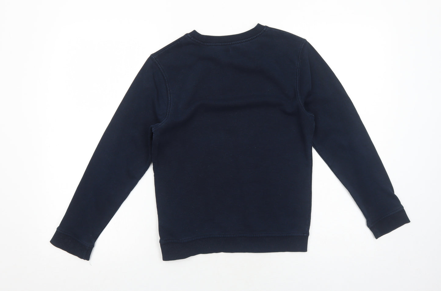 Marks and Spencer Boys Blue Cotton Pullover Sweatshirt Size 9-10 Years Pullover